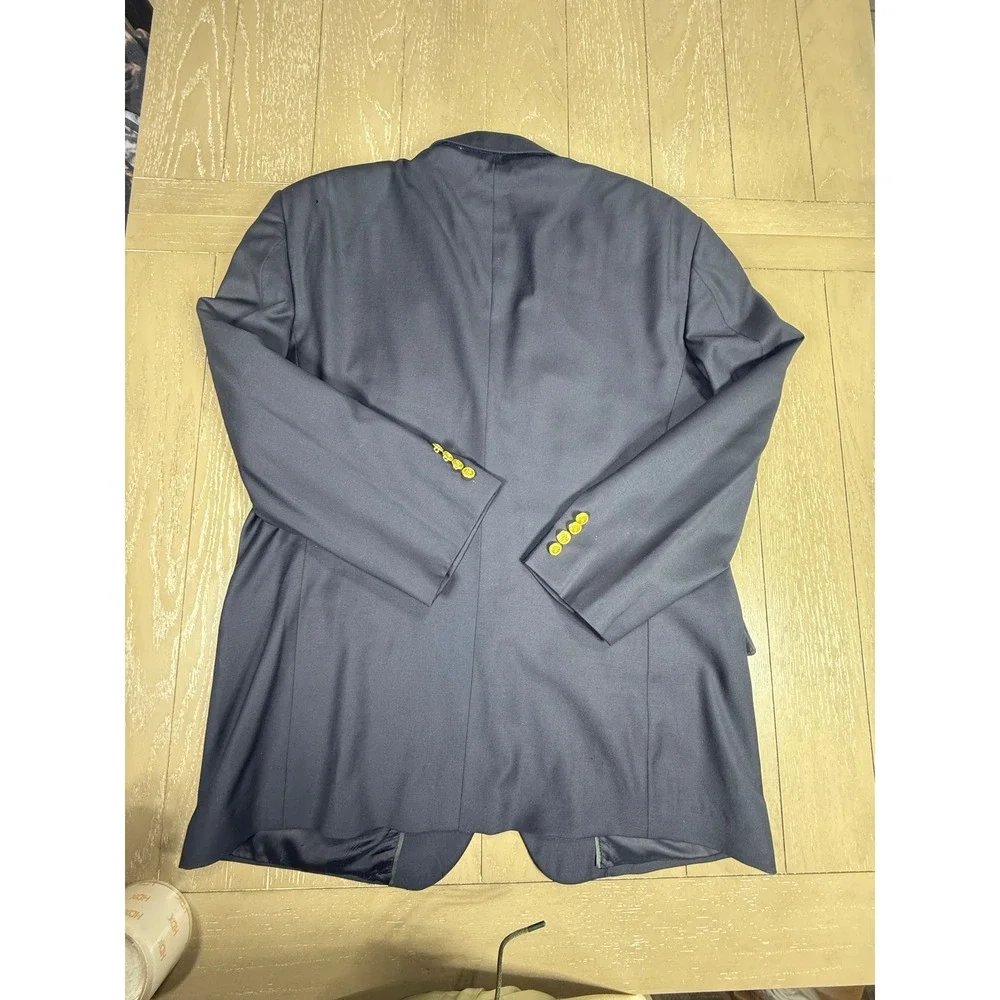 Brooks Brothers Loro Piana Sport Coat Mens 48R Navy Wool Blazer Country Club USA